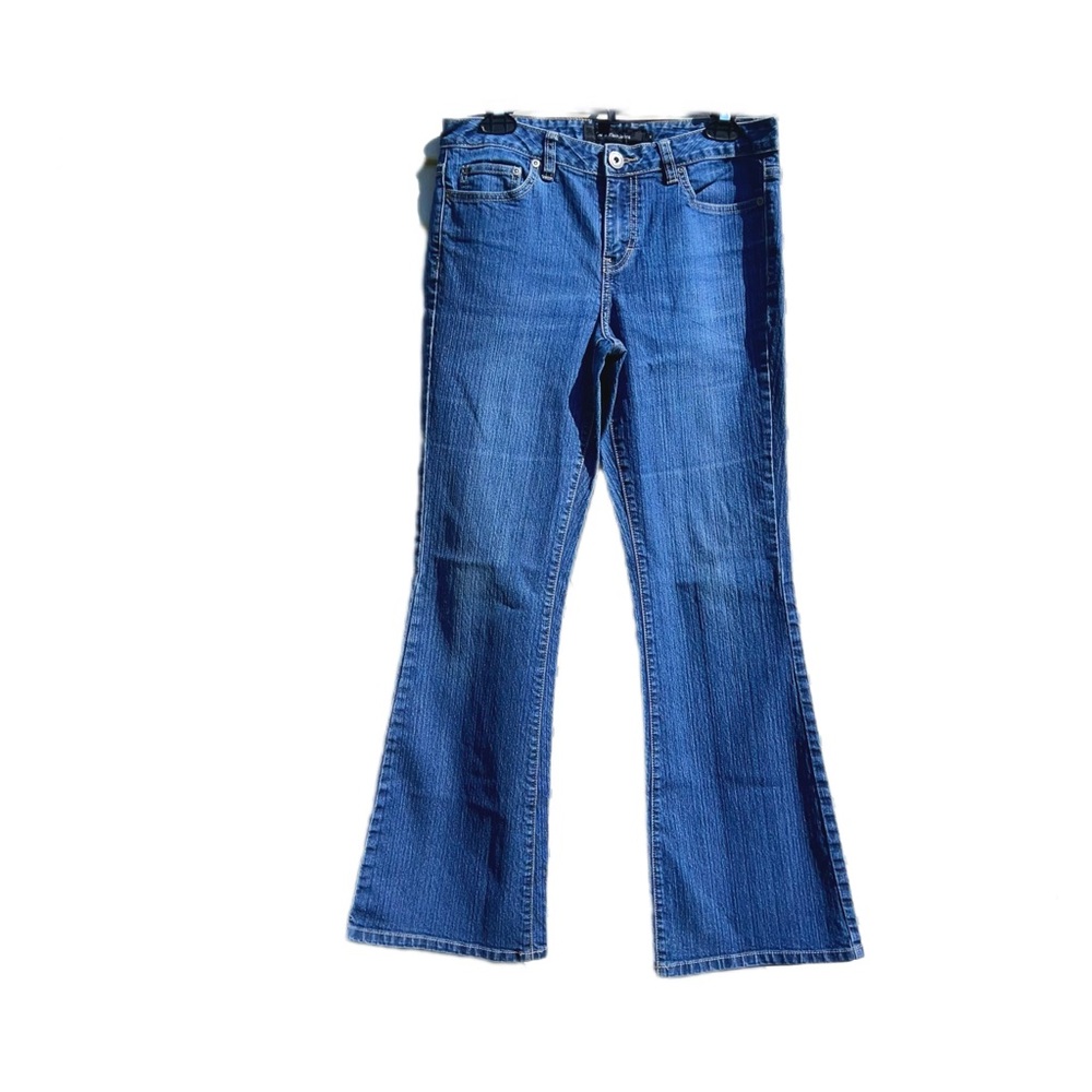 Calvin Klein Jeans Womens Size 8 Blue Flare Mid Rise Medium Wash Denim Great!!